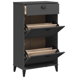 Armoire à chaussures VIKEN gris anthracite bois d'ingénierie 