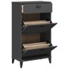 Armoire à chaussures VIKEN gris anthracite bois d'ingénierie 
