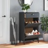 Armoire à chaussures VIKEN gris anthracite bois d'ingénierie 