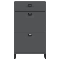 Armoire à chaussures VIKEN gris anthracite bois d'ingénierie 