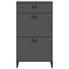 Armoire à chaussures VIKEN gris anthracite bois d'ingénierie 