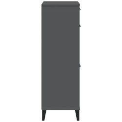 Armoire à chaussures VIKEN gris anthracite bois d'ingénierie 