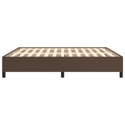 Cadre de lit sans matelas marron 160x200 cm similicuir 
