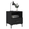 Tables de chevet 2 pcs noir 40x35x47,5 cm bois d’ingénierie 