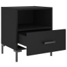 Tables de chevet 2 pcs noir 40x35x47,5 cm bois d’ingénierie 