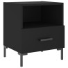 Tables de chevet 2 pcs noir 40x35x47,5 cm bois d’ingénierie 