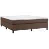 Cadre de lit sans matelas marron 160x200 cm similicuir 
