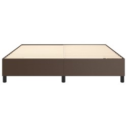 Cadre de lit sans matelas marron 160x200 cm similicuir 