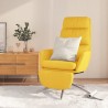 Chaise de relaxation avec repose-pied Jaune moutarde Tissu 