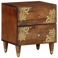 Vasque de chevet 2 pcs 40x33,5x46 cm en bois de manguier 