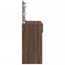 Coiffeuse avec LED chêne marron 100x40x120 cm 