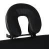 Table de massage pliable Noir 3 zones avec cadre en bois 