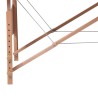 Table de massage pliable Noir 3 zones avec cadre en bois 