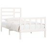 Cadre de lit sans matelas blanc 100x200 cm bois de pin massif 