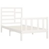 Cadre de lit sans matelas blanc 100x200 cm bois de pin massif 