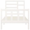 Cadre de lit sans matelas blanc 100x200 cm bois de pin massif 