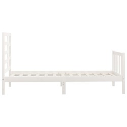 Cadre de lit sans matelas blanc 100x200 cm bois de pin massif 