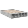 Cadre de lit sans matelas gris béton 135x190 cm 