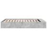 Cadre de lit sans matelas gris béton 135x190 cm 
