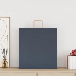 Sacs en papier 250 pcs avec poignées bleu 45x17x48 cm 