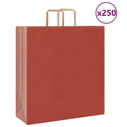 Sacs en papier 250 pcs avec poignées rouge 45x17x48 cm 