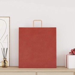 Sacs en papier 250 pcs avec poignées rouge 45x17x48 cm 