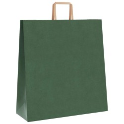 Sacs en papier 250 pcs avec poignées vert 45x17x48 cm 