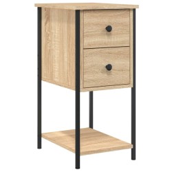 Tables de chevet 2pcs chêne sonoma 32x42x70cm bois d'ingénierie 
