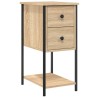 Tables de chevet 2pcs chêne sonoma 32x42x70cm bois d'ingénierie 