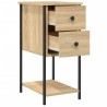 Tables de chevet 2pcs chêne sonoma 32x42x70cm bois d'ingénierie 