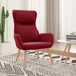Chaise de relaxation Rouge bordeaux Velours 
