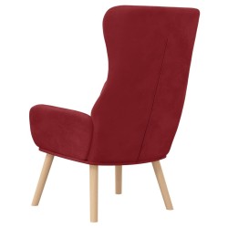 Chaise de relaxation Rouge bordeaux Velours 