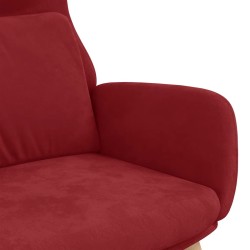 Chaise de relaxation Rouge bordeaux Velours 