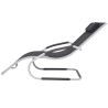 Chaise longue avec oreiller Aluminium et textilène noir 