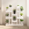 Support à plantes Blanc 104,5x25x109,5 cm Bois massif de pin 