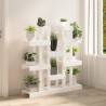 Support à plantes Blanc 104,5x25x109,5 cm Bois massif de pin 