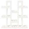 Support à plantes Blanc 104,5x25x109,5 cm Bois massif de pin 