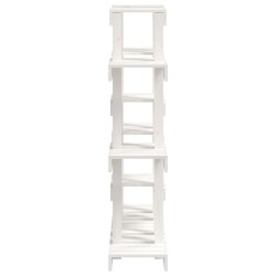 Support à plantes Blanc 104,5x25x109,5 cm Bois massif de pin 