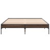 Cadre de lit sans matelas chêne marron 160x200 cm 