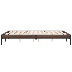 Cadre de lit sans matelas chêne marron 160x200 cm 