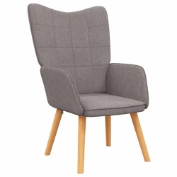 Chaise de relaxation Taupe Tissu 