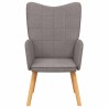 Chaise de relaxation Taupe Tissu 