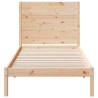 Cadre de lit extra long sans matelas 90x210 cm bois massif 