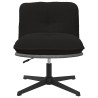 Chaise pivotante de bureau noir bouclé comme de la laine tissu 