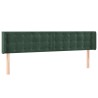 Tête de lit avec oreilles Vert foncé 163x16x78/88 cm Velours 