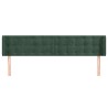 Tête de lit avec oreilles Vert foncé 163x16x78/88 cm Velours 