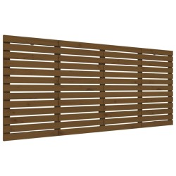 Tête de lit murale Marron miel 206x3x91,5 cm Bois massif de pin 