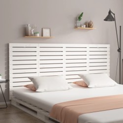 Tête de lit murale Blanc 206x3x91,5 cm Bois massif de pin 
