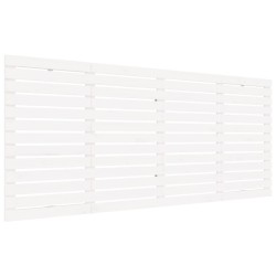 Tête de lit murale Blanc 206x3x91,5 cm Bois massif de pin 