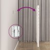 Tête de lit murale Blanc 206x3x91,5 cm Bois massif de pin 